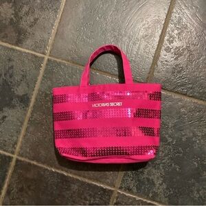 Victoria's Secret Pink Sequin Mini Tote